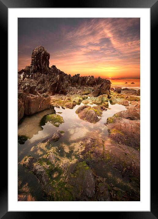 Golden Daybreak Framed Mounted Print by mark leader