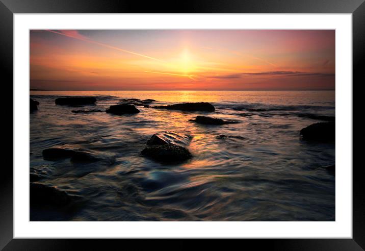 Pett Level Sunrise Framed Mounted Print by mark leader