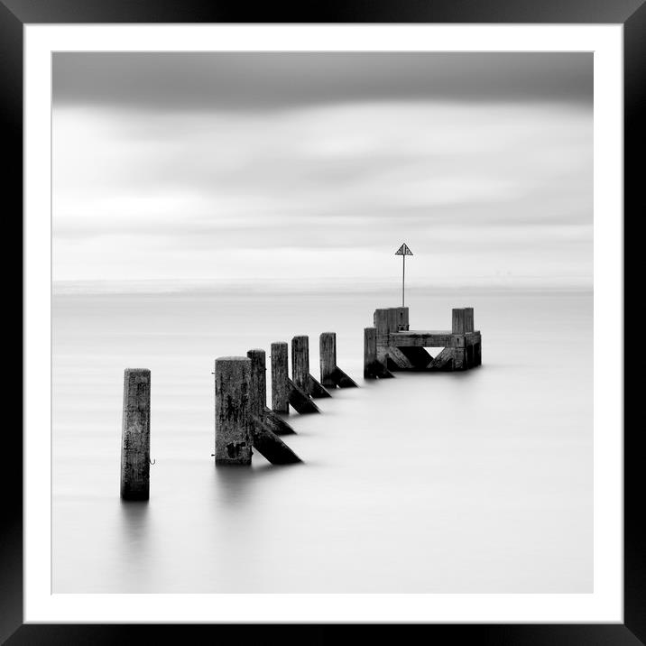 Southend in mono - Square frame Framed Mounted Print by mark leader