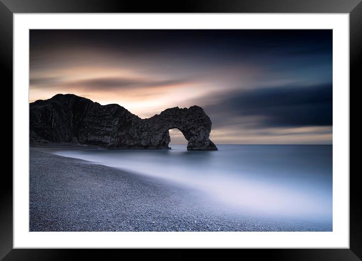 Durdle Door Framed Mounted Print by mark leader