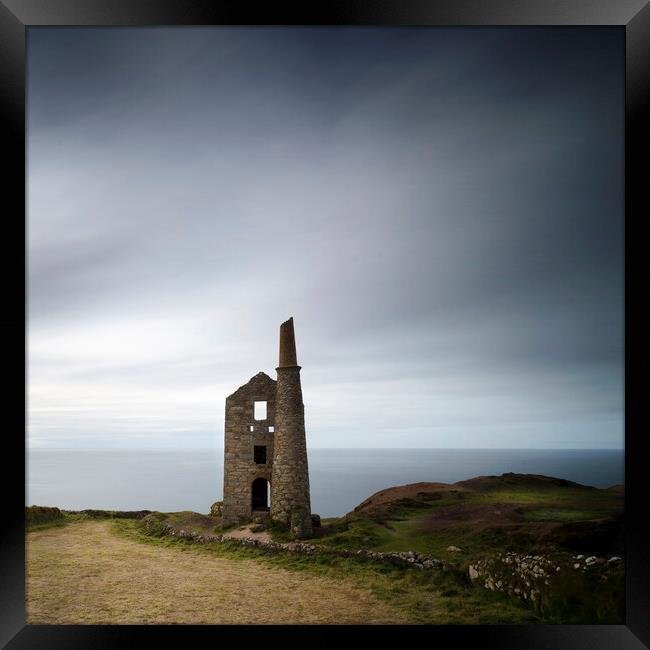 Wheal Owles Tin Mine Framed Print by mark leader