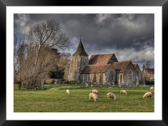 Where sheep may safely graze Framed Mounted Print by Brian Fuller