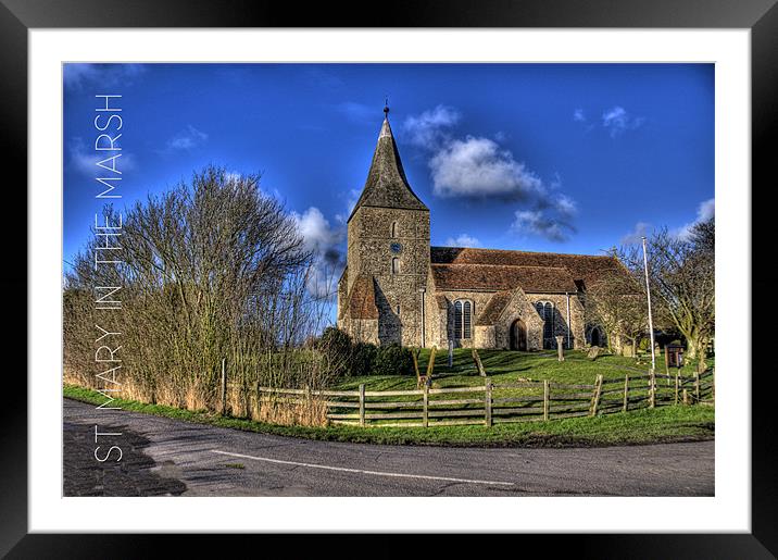 St Mary in the Marsh Framed Mounted Print by Brian Fuller
