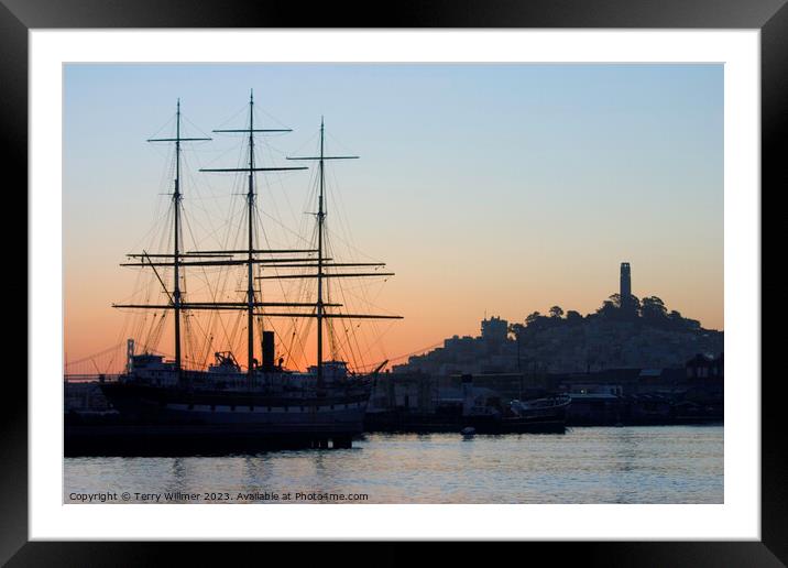 San Fran Bay Framed Mounted Print by Terry Willmer