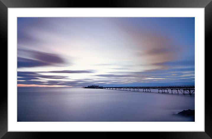 Out to sea at birnbeck Framed Mounted Print by mike Davies