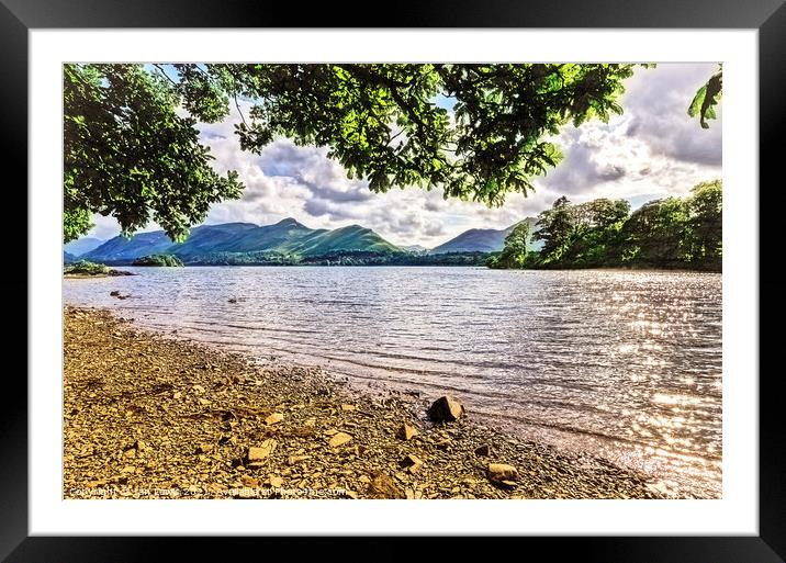 A View of Catbells Framed Mounted Print by Ian Lewis