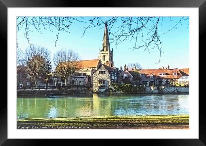 Church of St Helen Abingdon Framed Mounted Print by Ian Lewis