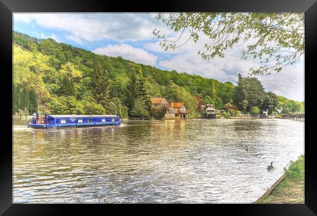 Approaching Marsh Lock at Henley Framed Print by Ian Lewis