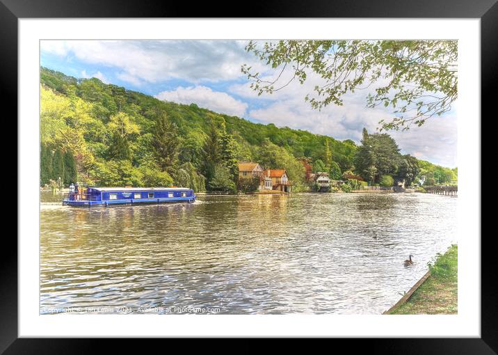 Approaching Marsh Lock at Henley Framed Mounted Print by Ian Lewis