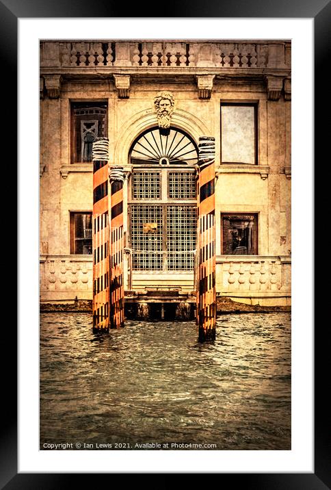 A Venetian Doorway Framed Mounted Print by Ian Lewis