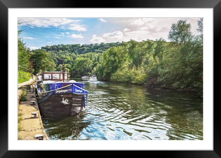 Snapdragon On The Thames Framed Mounted Print by Ian Lewis