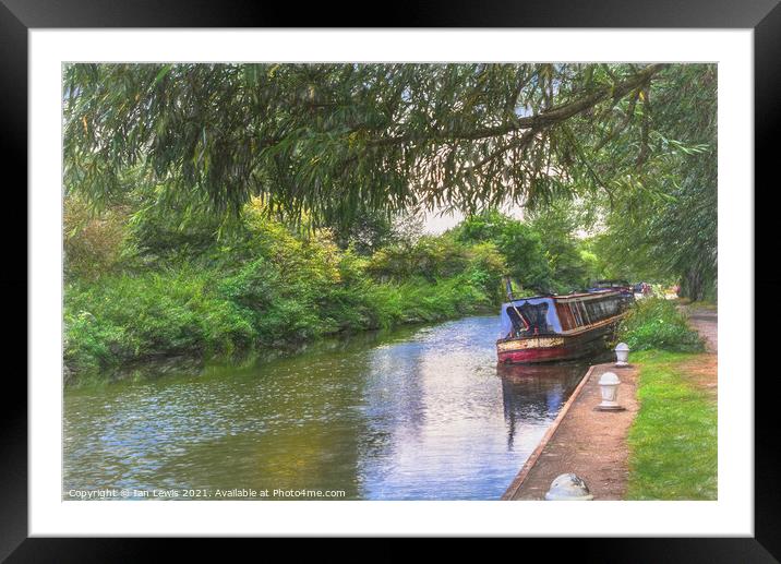 By The Kennet And Avon Canal Framed Mounted Print by Ian Lewis
