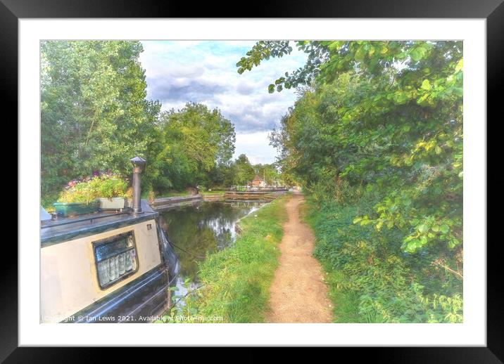 Along The Towpath Framed Mounted Print by Ian Lewis