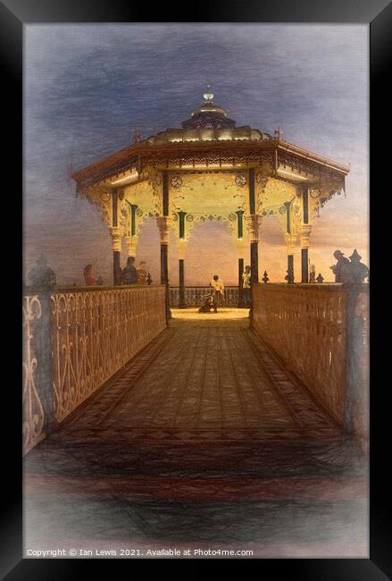 Break Dancing in the Bandstand Framed Print by Ian Lewis