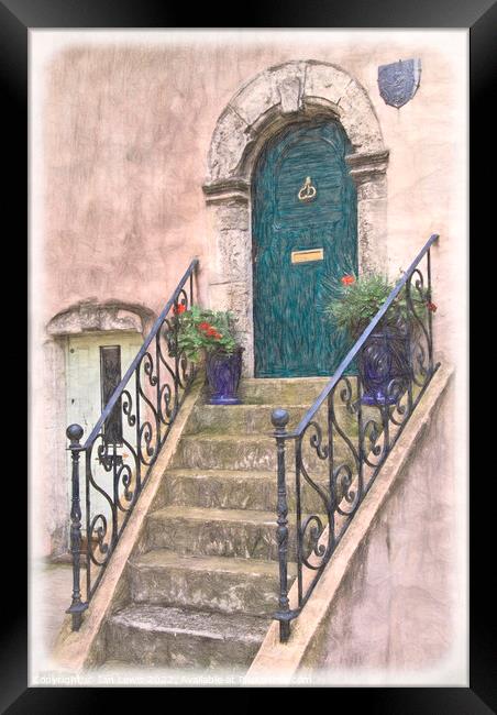 Arched Doorway in Margon Framed Print by Ian Lewis