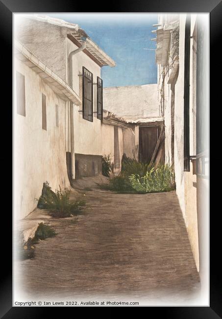 An Alleyway in Vélez Blanco Framed Print by Ian Lewis