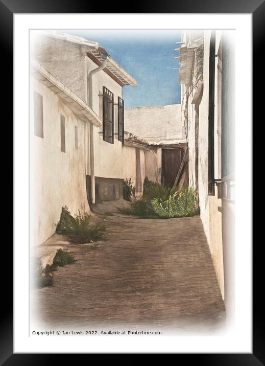 An Alleyway in Vélez Blanco Framed Mounted Print by Ian Lewis