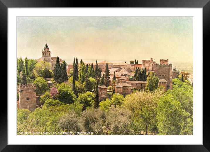 Towers of the Alhambra Palace Framed Mounted Print by Ian Lewis