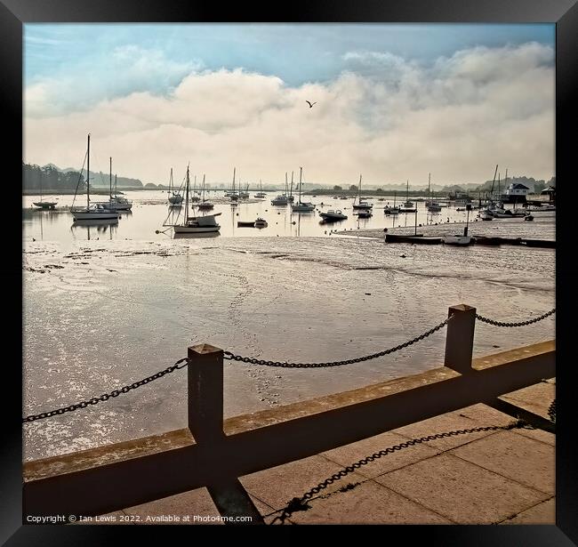 Late Afternoon on the River Deben Framed Print by Ian Lewis