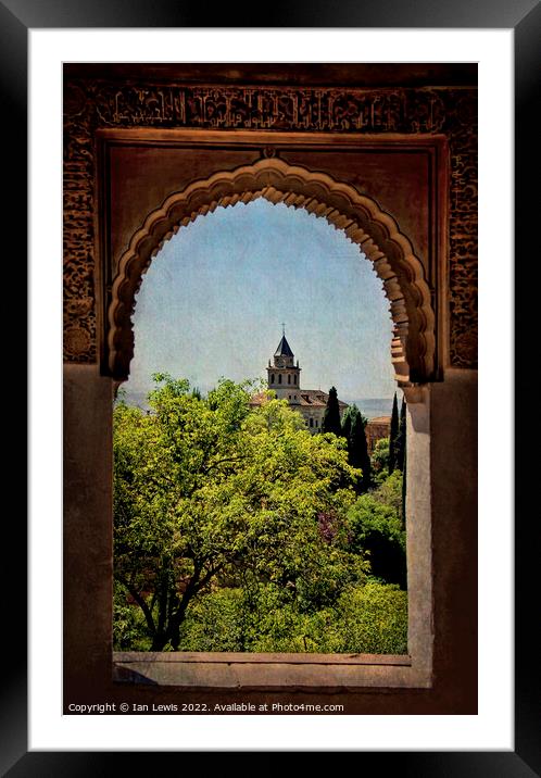Tower Seen Through A Window Framed Mounted Print by Ian Lewis