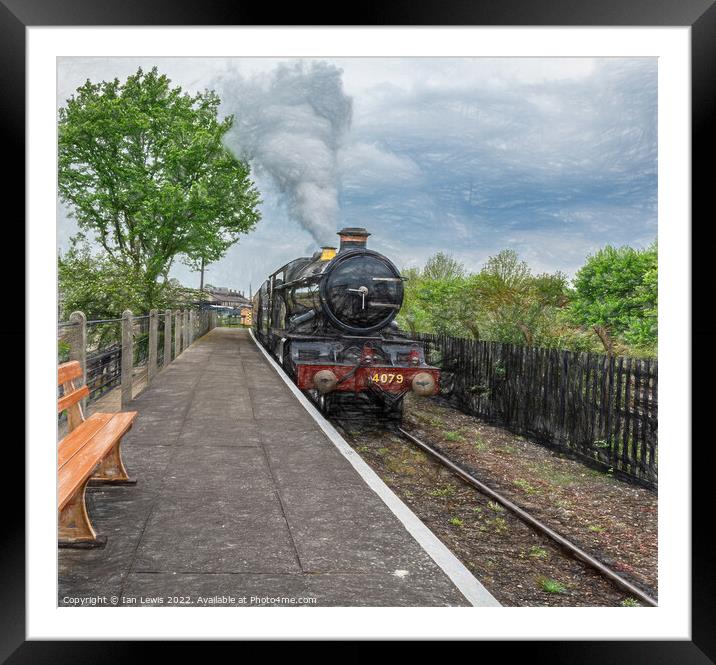 Approaching the Platform Framed Mounted Print by Ian Lewis