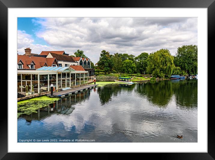 The Swan at Streatley  on Thames Framed Mounted Print by Ian Lewis