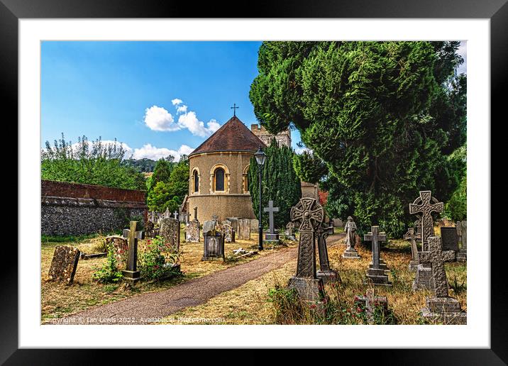 The Churchyard at Goring Parish Church Framed Mounted Print by Ian Lewis