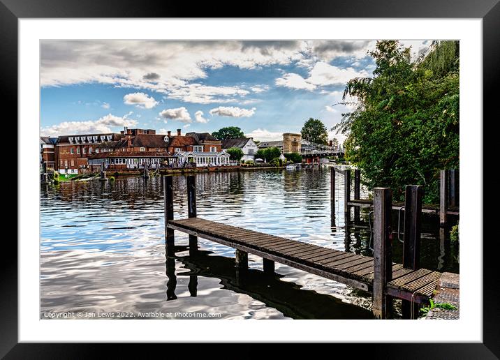 Across The Thames At Marlow Framed Mounted Print by Ian Lewis
