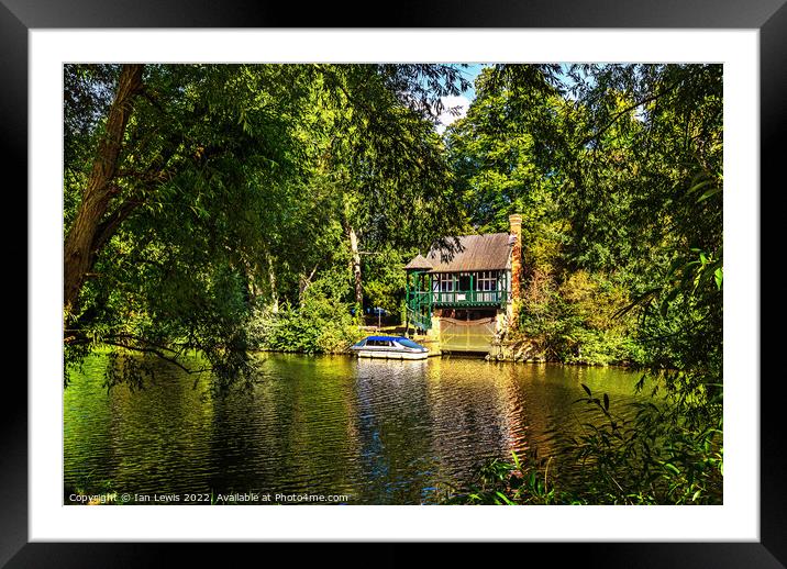 A Picturesque Boathouse Near Benson Framed Mounted Print by Ian Lewis