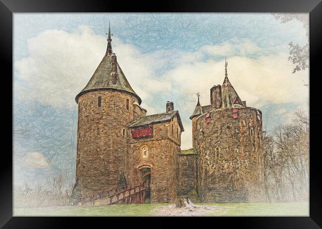 Castell Coch in Winter  Framed Print by Ian Lewis