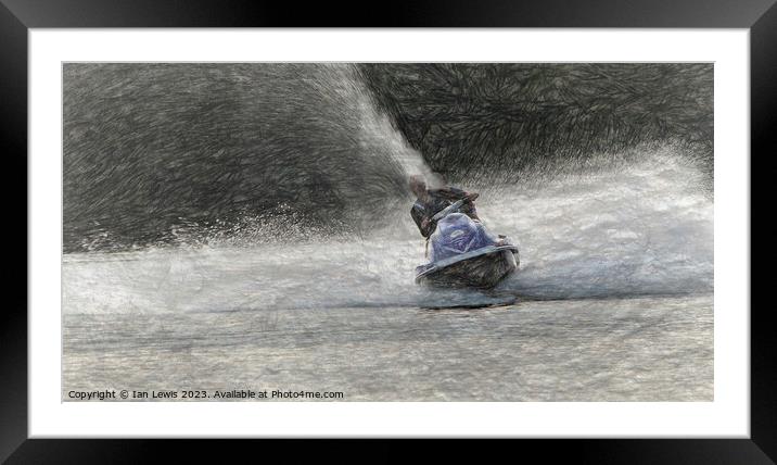 Speed and Spray Framed Mounted Print by Ian Lewis