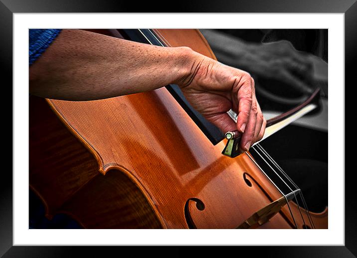 The Cello Framed Mounted Print by Ian Lewis