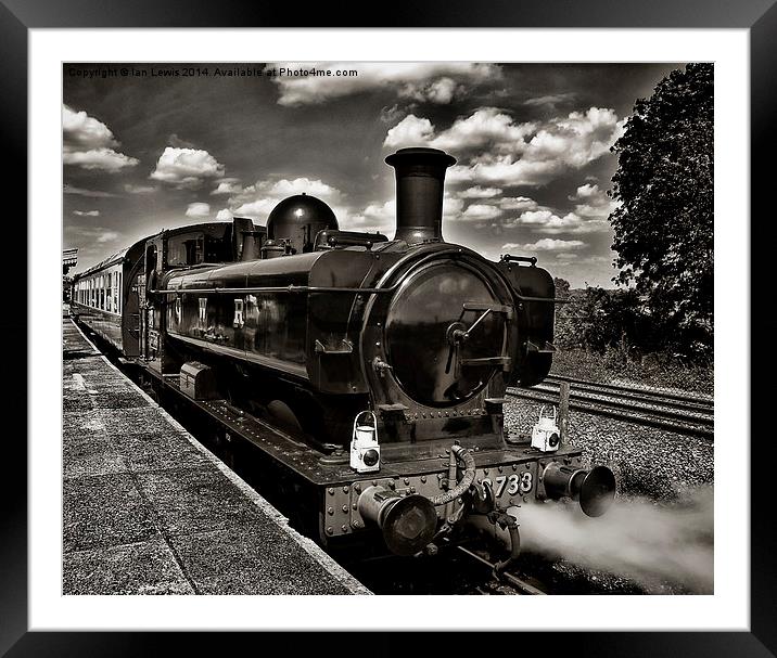 Waiting at the Station Framed Mounted Print by Ian Lewis