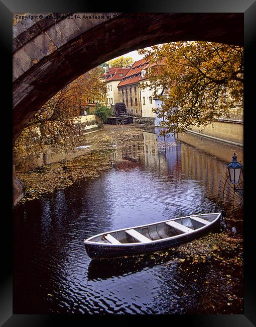 Serene Prague Backwater Framed Print by Ian Lewis