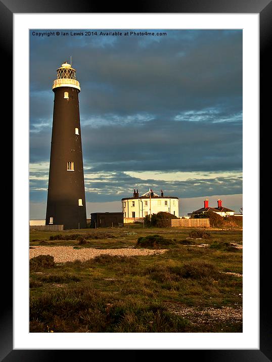The Old Lighthouse at Dungeness Framed Mounted Print by Ian Lewis