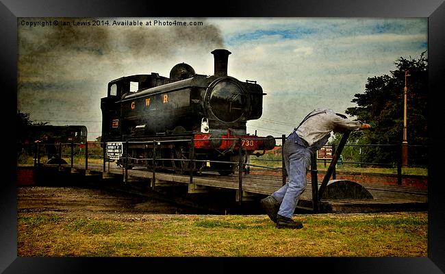 On the Turntable Framed Print by Ian Lewis