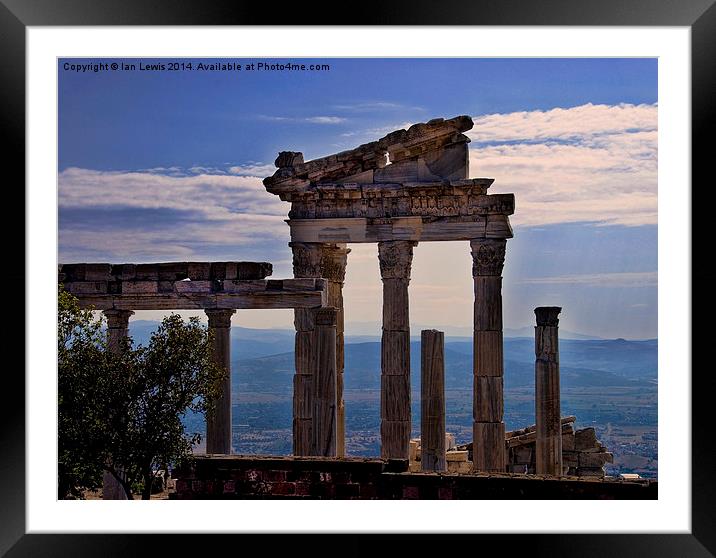 Majestic Ruins of Pergamon Framed Mounted Print by Ian Lewis