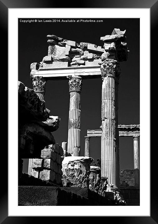 Timeless Beauty Corinthian Columns at Pergamon Framed Mounted Print by Ian Lewis