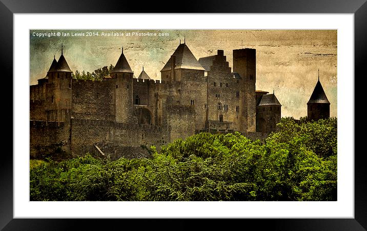 Towers of Carcassonne Framed Mounted Print by Ian Lewis