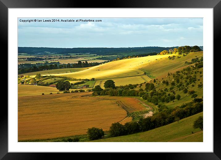 View Over The Valley Framed Mounted Print by Ian Lewis