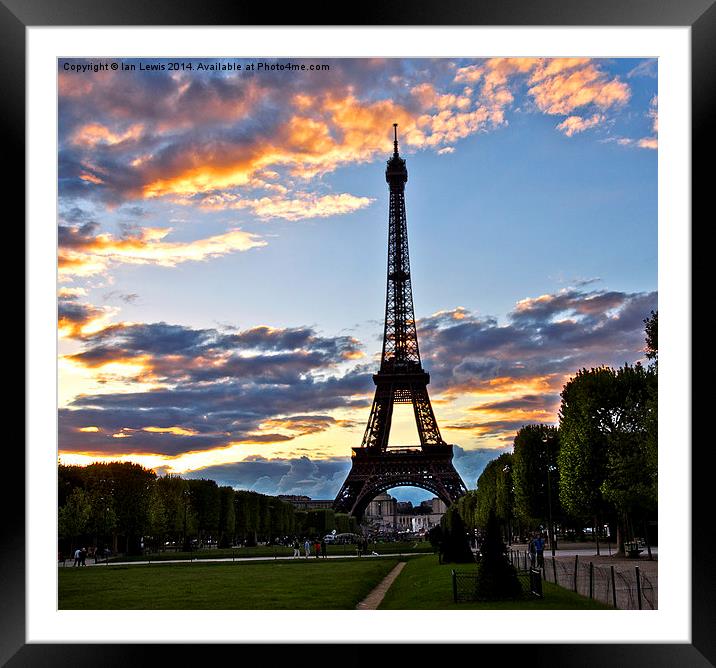 Evening in Paris Framed Mounted Print by Ian Lewis