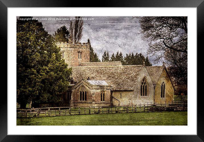 All Saints Church East Lockinge Framed Mounted Print by Ian Lewis