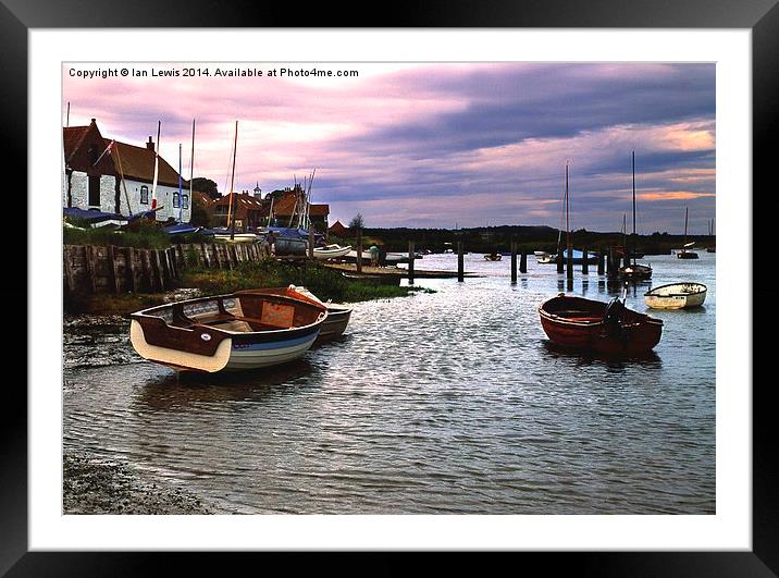 Evening at Burnham Overy Staithe Framed Mounted Print by Ian Lewis
