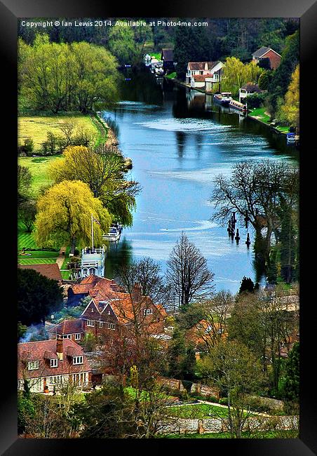 Streatley on Thames Framed Print by Ian Lewis