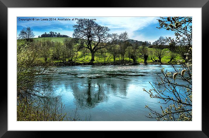 Wittenham Clumps from the Thames Framed Mounted Print by Ian Lewis