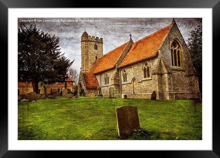 Church at Little Wittenham Framed Mounted Print by Ian Lewis