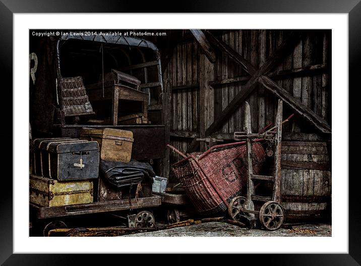 Railway Storage Shed Framed Mounted Print by Ian Lewis