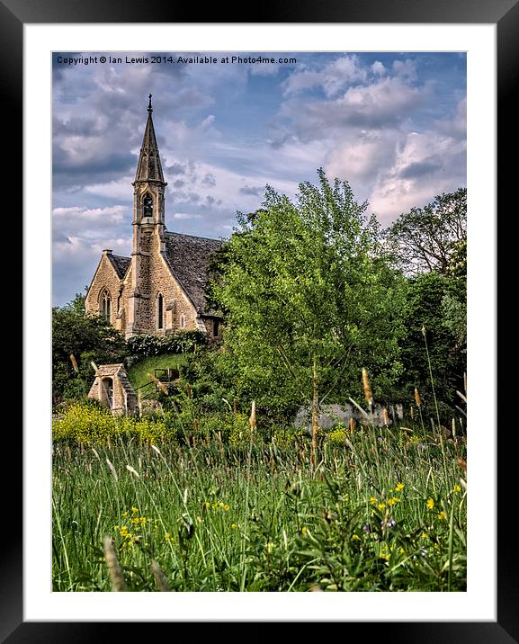 The Church at Clifton Hampden Framed Mounted Print by Ian Lewis