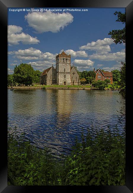 Across the Thames to Bisham Framed Print by Ian Lewis