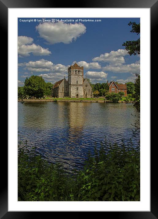 Across the Thames to Bisham Framed Mounted Print by Ian Lewis